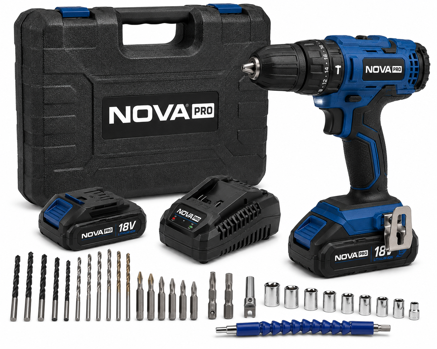 Nova Pro 18V Akülü Vidalama Seti